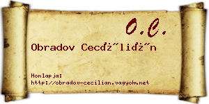 Obradov Cecílián névjegykártya